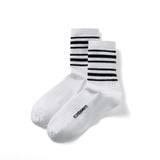 Vớ Nam Cổ Cao Mid-Crew Socks Black & White Collection