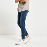 Quần Smart Jean Nam Siêu Co Dãn Xanh Đậm Trơn Form Smart Fit