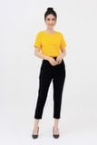  Áo thun cổ tròn basic màu xanh 