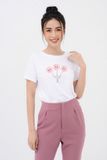  Áo thun cổ tròn in họa tiết 3 bông hồng (Mua 3 sản phẩm chỉ còn 99.000/chiếc) 