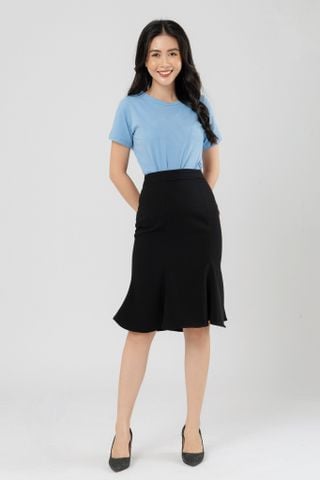  Áo thun cổ tròn basic màu hồng 