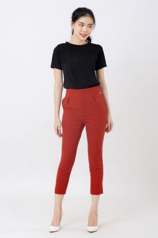  Áo thun cổ tròn basic màu hồng 