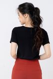  Áo thun cổ tròn basic màu hồng 