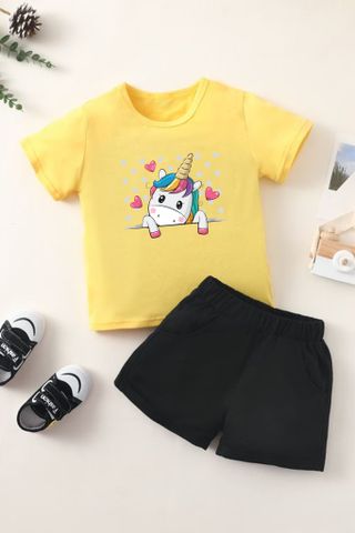 Bộ cộc trẻ em in họa tiết kì lân 