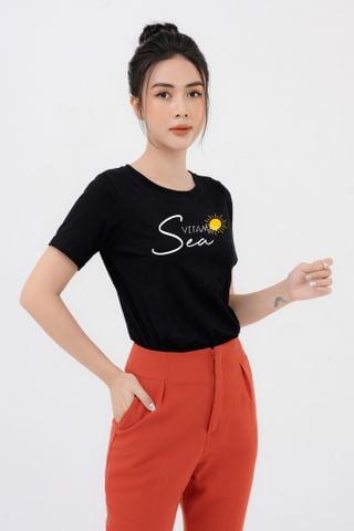  Áo thun cổ tròn in họa tiết Vitamin Sea 