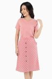  Áo thun cổ tròn basic màu xanh 