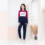  Bộ đồ thu đông nữ dáng thể thao trẻ trung Chất nỉ da cá 