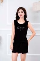  Bộ mặc nhà Bộ đồ ngủ nữ Áo sát nách quần đùi - Bộ đồ đũi 