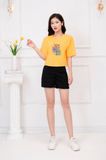  Áo cánh rơi croptop in hoa ly 