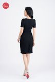 Đầm body cộc tay màu đen D2091.2 