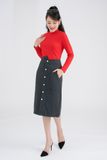  Áo nỉ nữ cổ 3 phân 