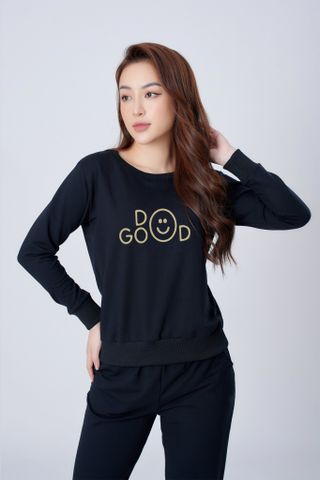  Bộ đồ thu đông nữ in họa tiết GOOD- nỉ da cá 