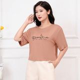  Áo phông nữ croptop in postive chất cotton 