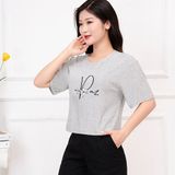  Áo phông croptop in Paz tay cộc 