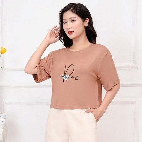  Áo phông croptop in Paz tay cộc 