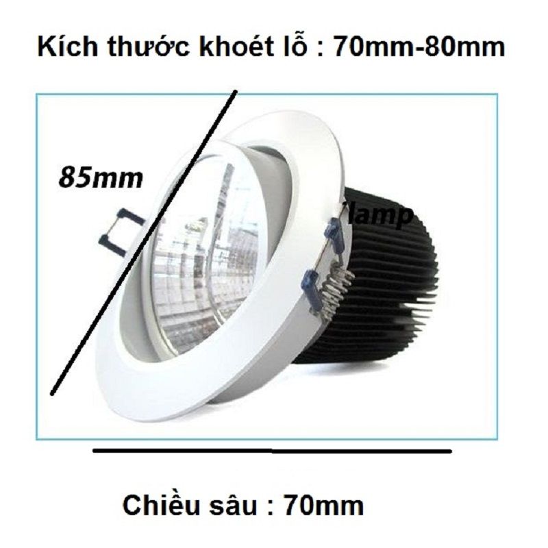 ĐÈN LED ÂM TRẦN Chỉnh Hướng COB 11W | Downlight Cob 11w