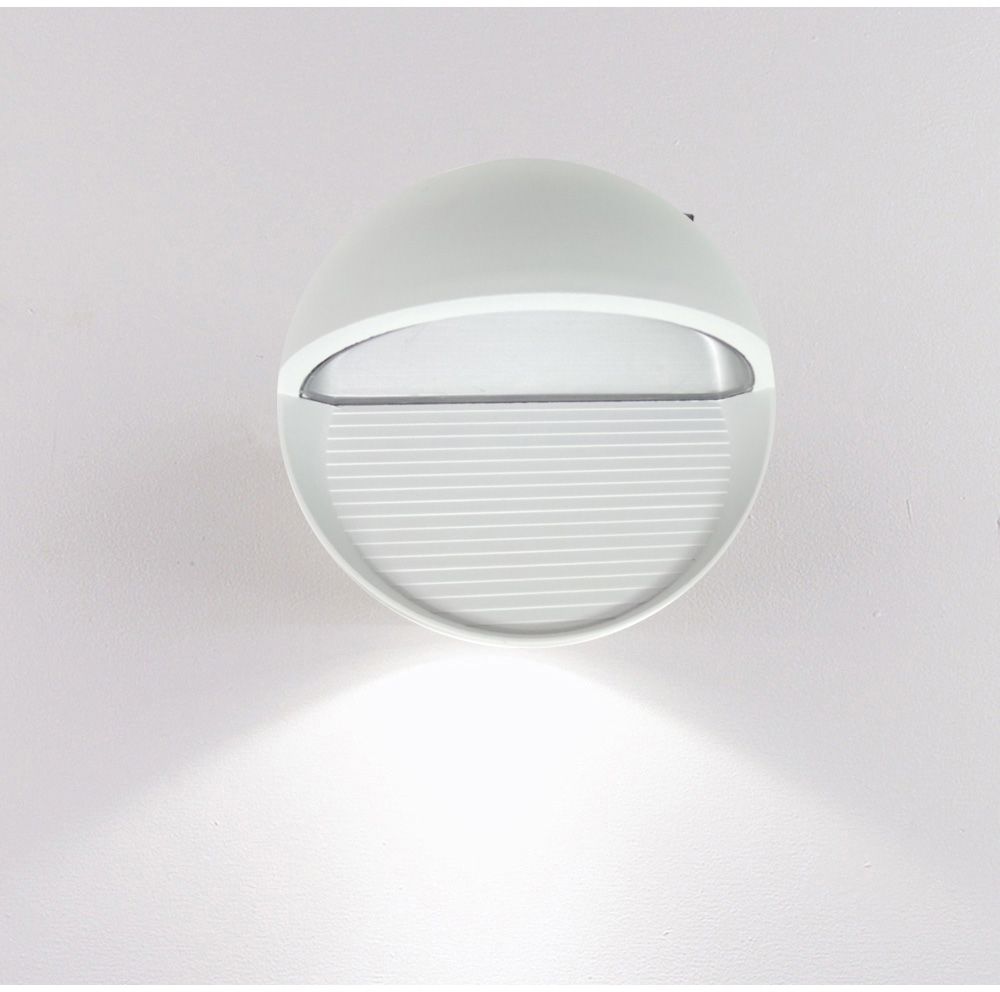 Đen Led Ốp Tường Tròn Ngoài Trời 7W