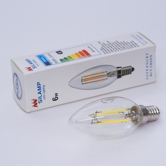  BÓNG ĐÈN LED Dây Tóc Edison C35 6W E14 