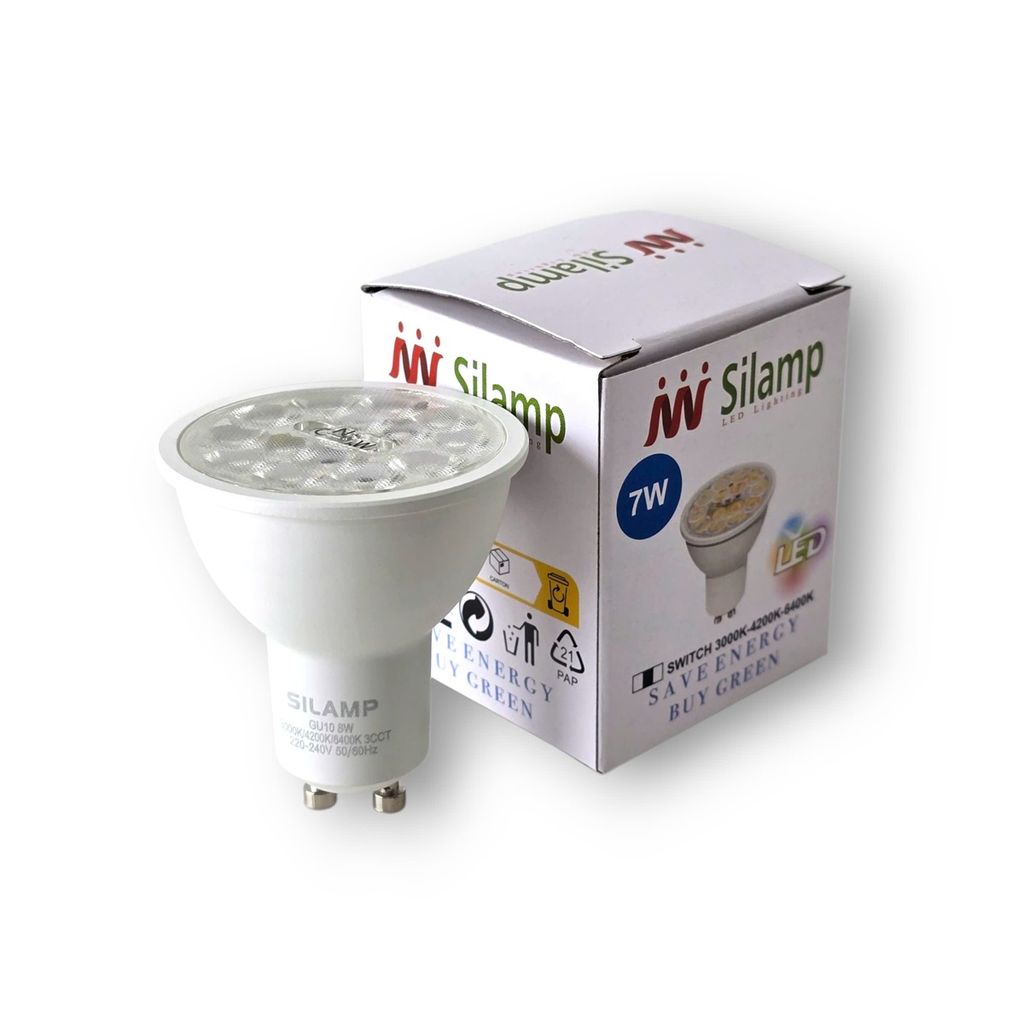 Bóng Đèn LED GU10 Silamp 7W 3CCT