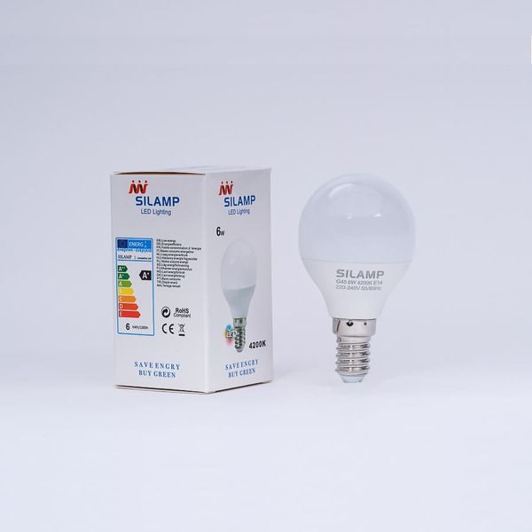 LED BUP G45 6W 4200K E27 Silamp