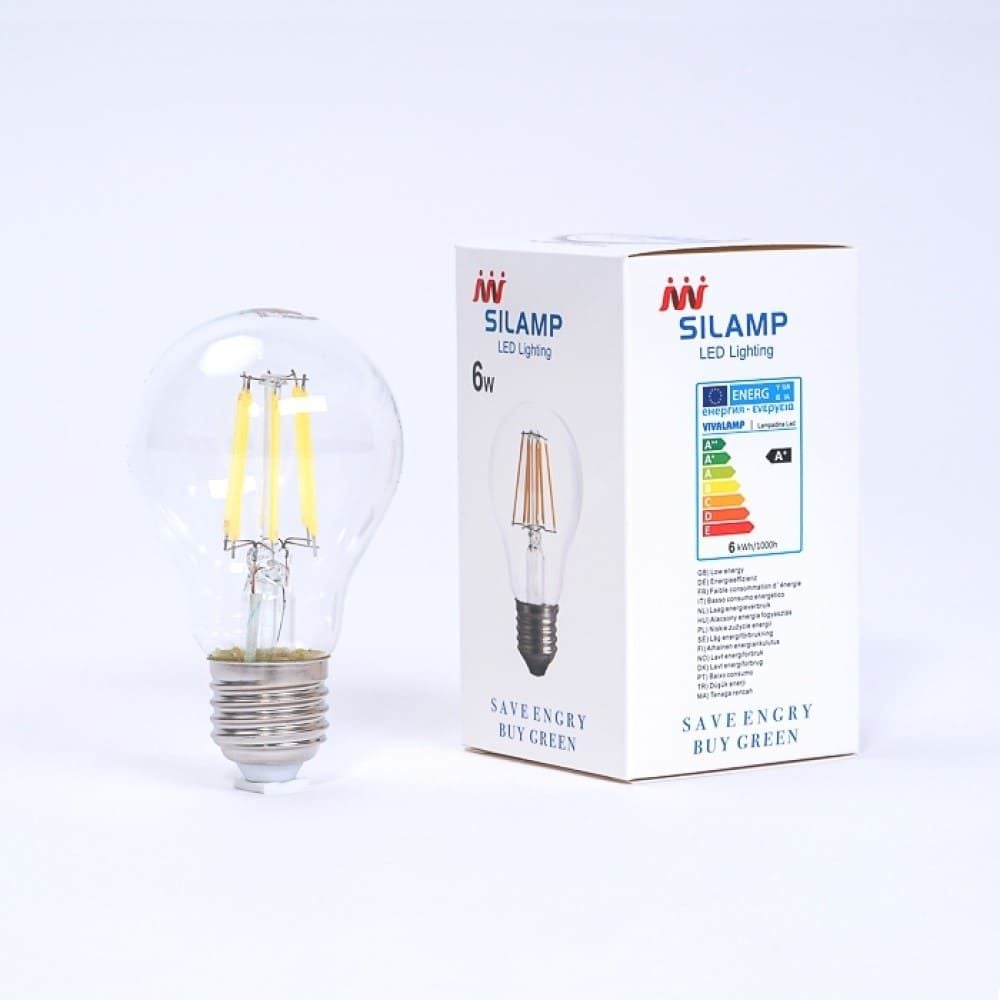  BÓNG ĐÈN LED Sợi Đốt Edison A60 6W E27 