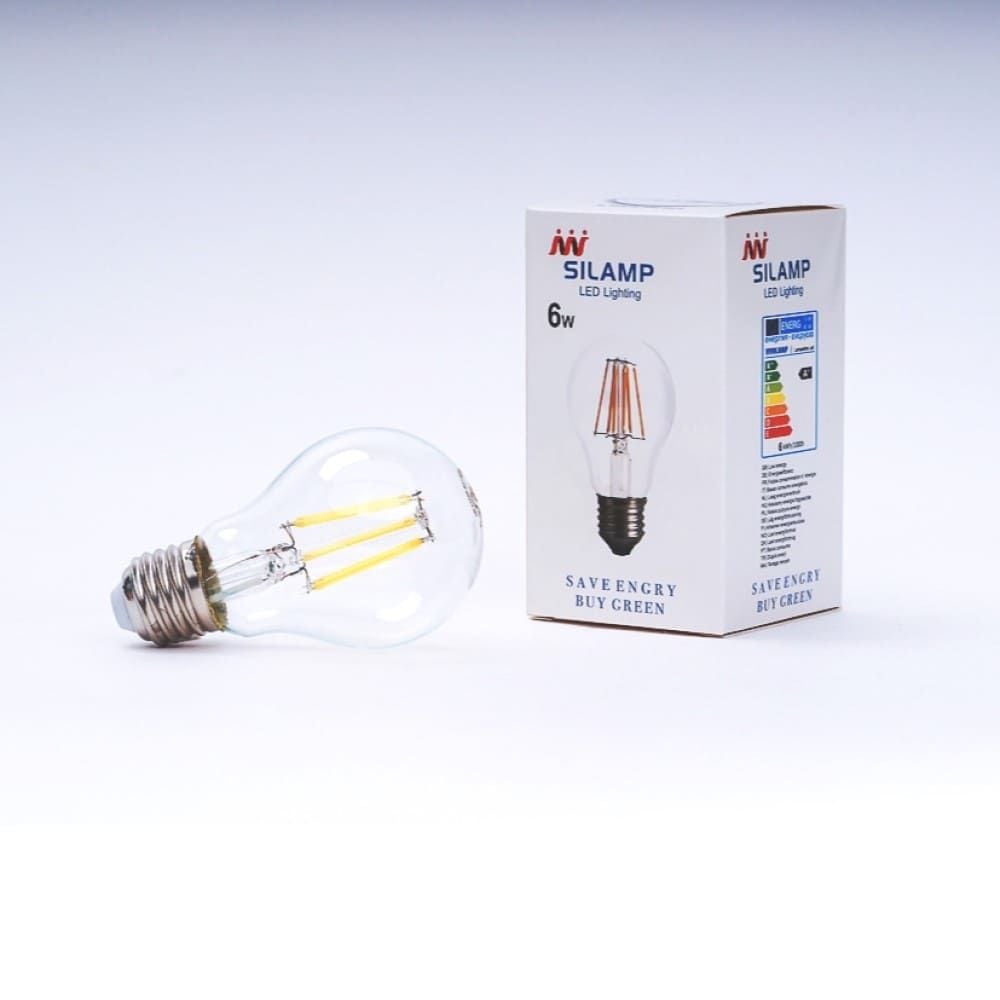  BÓNG ĐÈN LED Sợi Đốt Edison A60 6W E27 