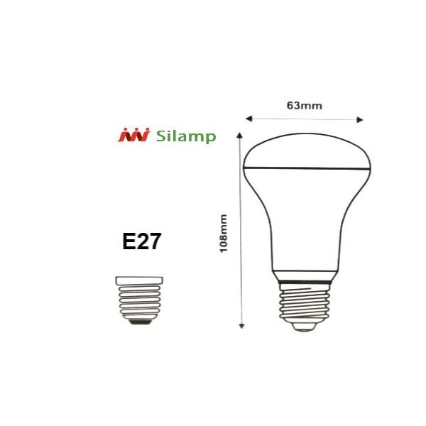 Bóng Đèn Led Búp R63 8W E27 | Led Bulb R63 E27