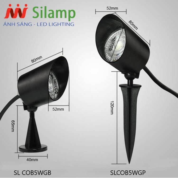  Đèn Led Cắm Cỏ Sân Vườn COB 5W 