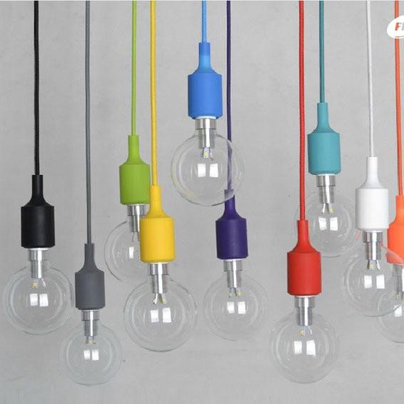 Dây đui đèn E27 thả  nhiều màu trang trí