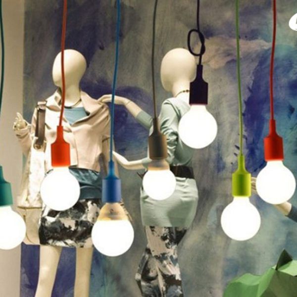  Dây đui đèn E27 thả  nhiều màu trang trí 