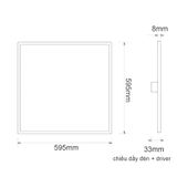  Đèn Led Panel 600x600 Siêu Mỏng 