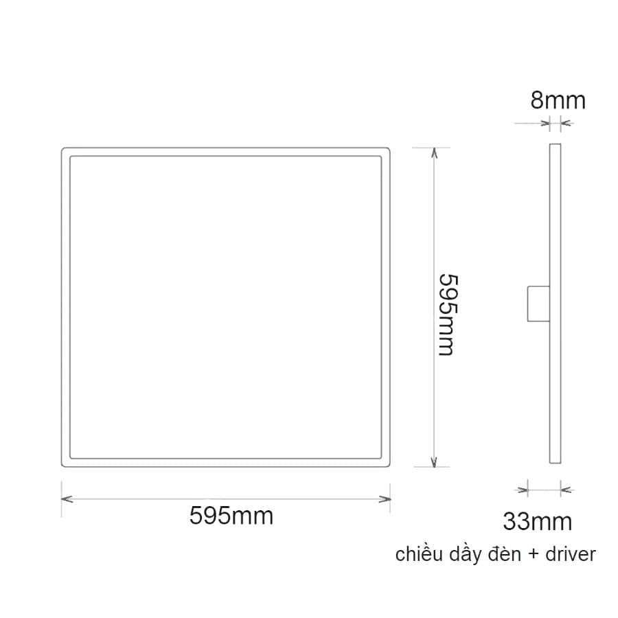  Đèn Led Panel 600x600 Siêu Mỏng 