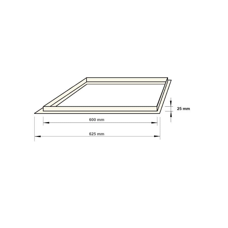 Bộ Khung Gắn Âm Trần Đèn Panel 600x600