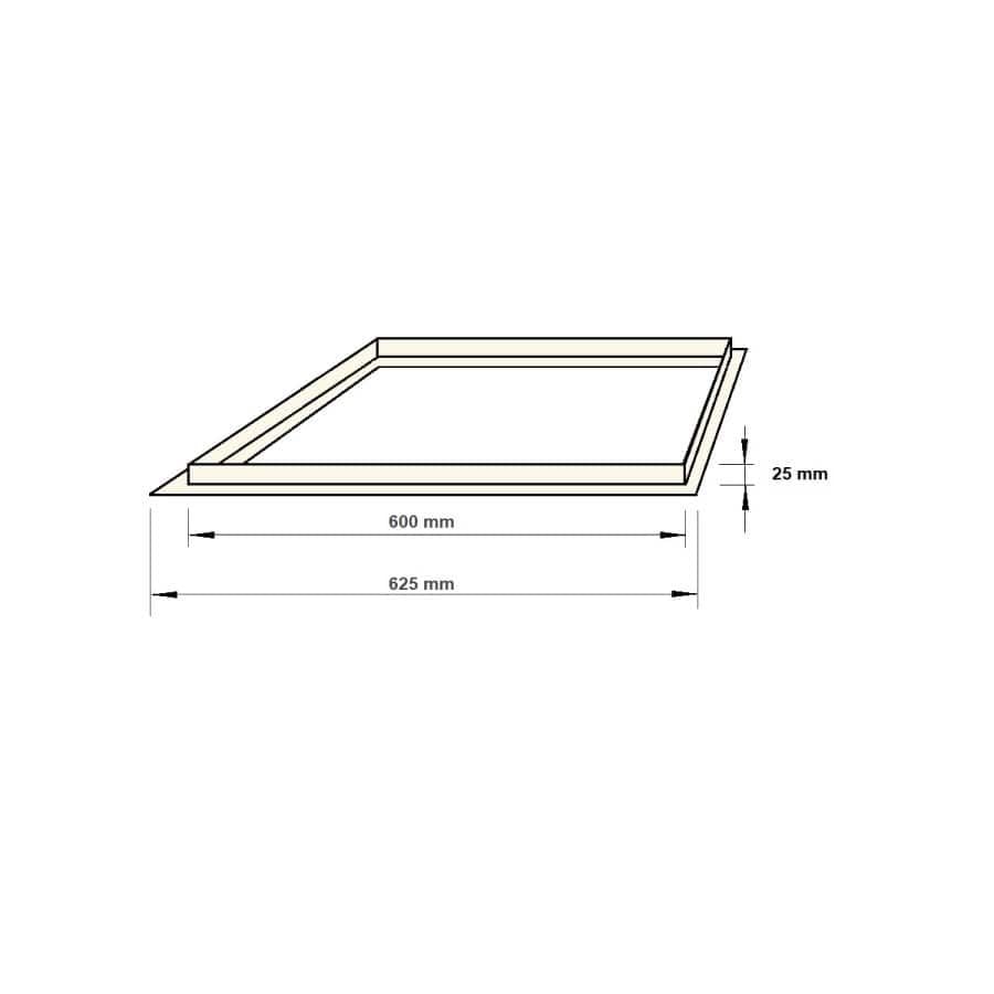  Bộ Khung Gắn Âm Trần Đèn Panel 600x600 