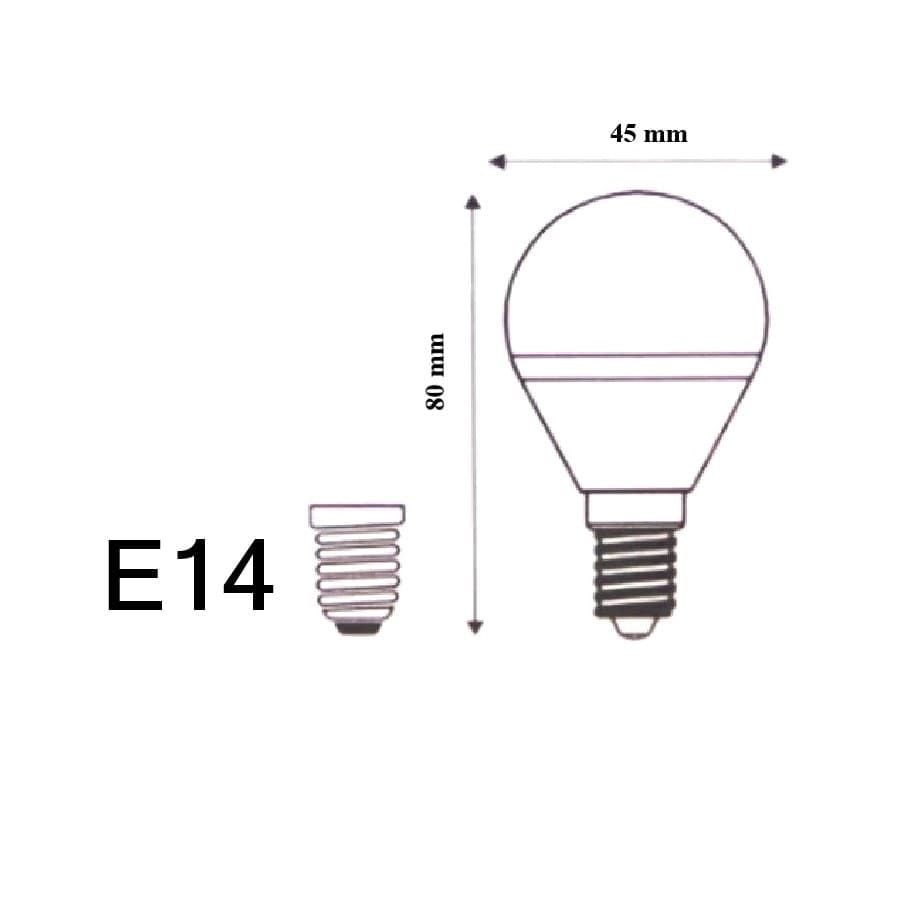  BÓNG ĐÈN LED Búp G45 6W E14 