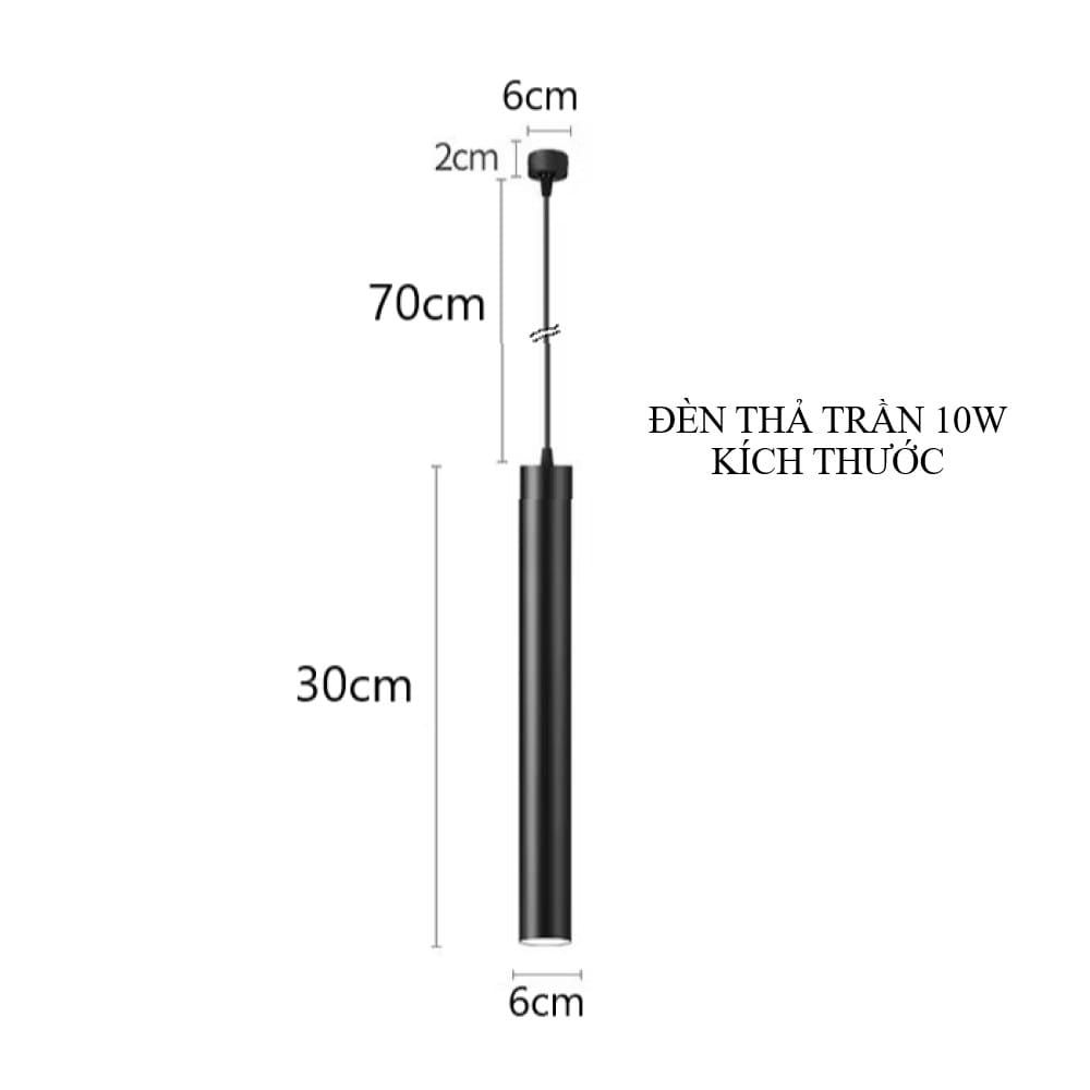 Đèn Thả Trần Ống Bơ Gu10
