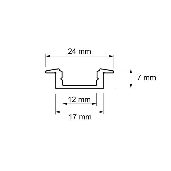 Thanh Nhôm Định Hình Led Dây | Led Profile PC Cover U01S_408