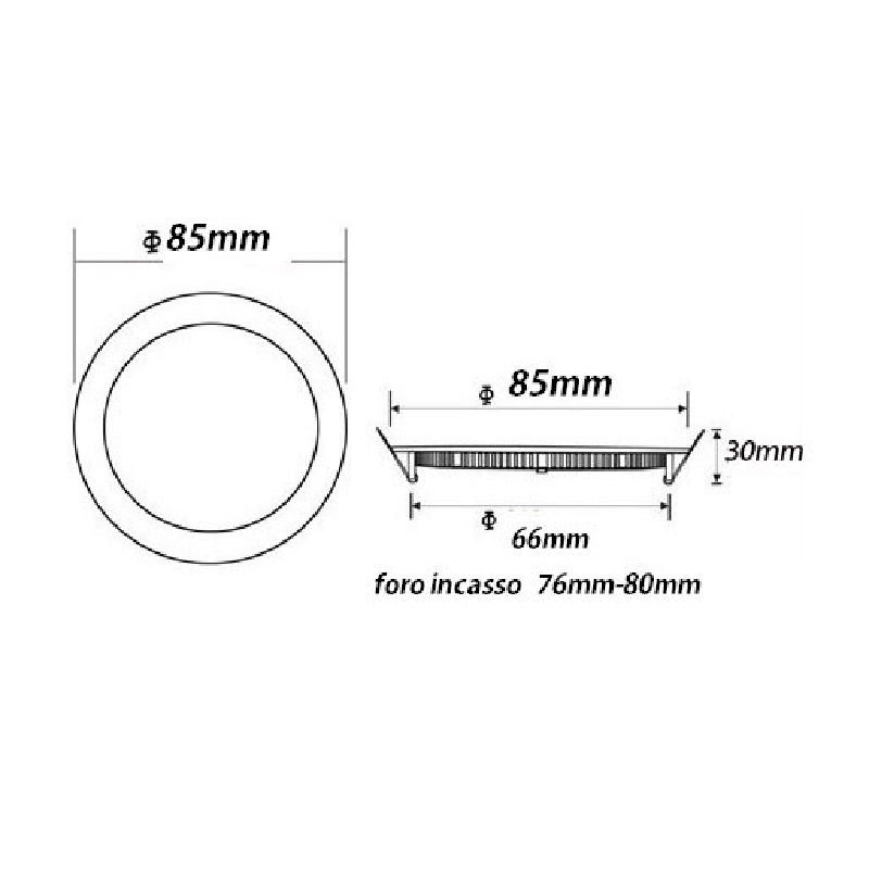  ĐÈN LED TRÒN DOWNLIGHT ÂM TRẦN INOX 3W 