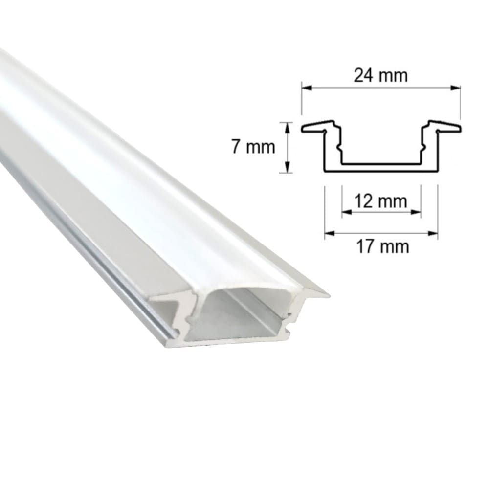 Thanh Nhôm Định Hình Led Dây | Led Profile PC Cover U01S_408