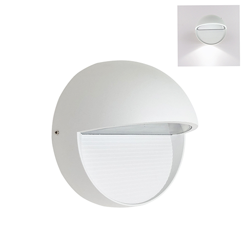 Đen Led Ốp Tường Tròn Ngoài Trời 7W