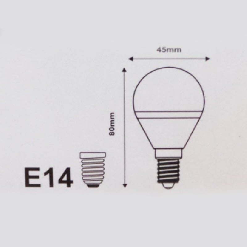  BÓNG ĐÈN LED Búp G45 5W E14 