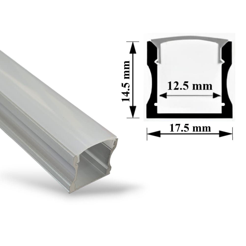 Thanh Nhôm Định Hình Led Dây | Led Profile PC Cover U02S_513