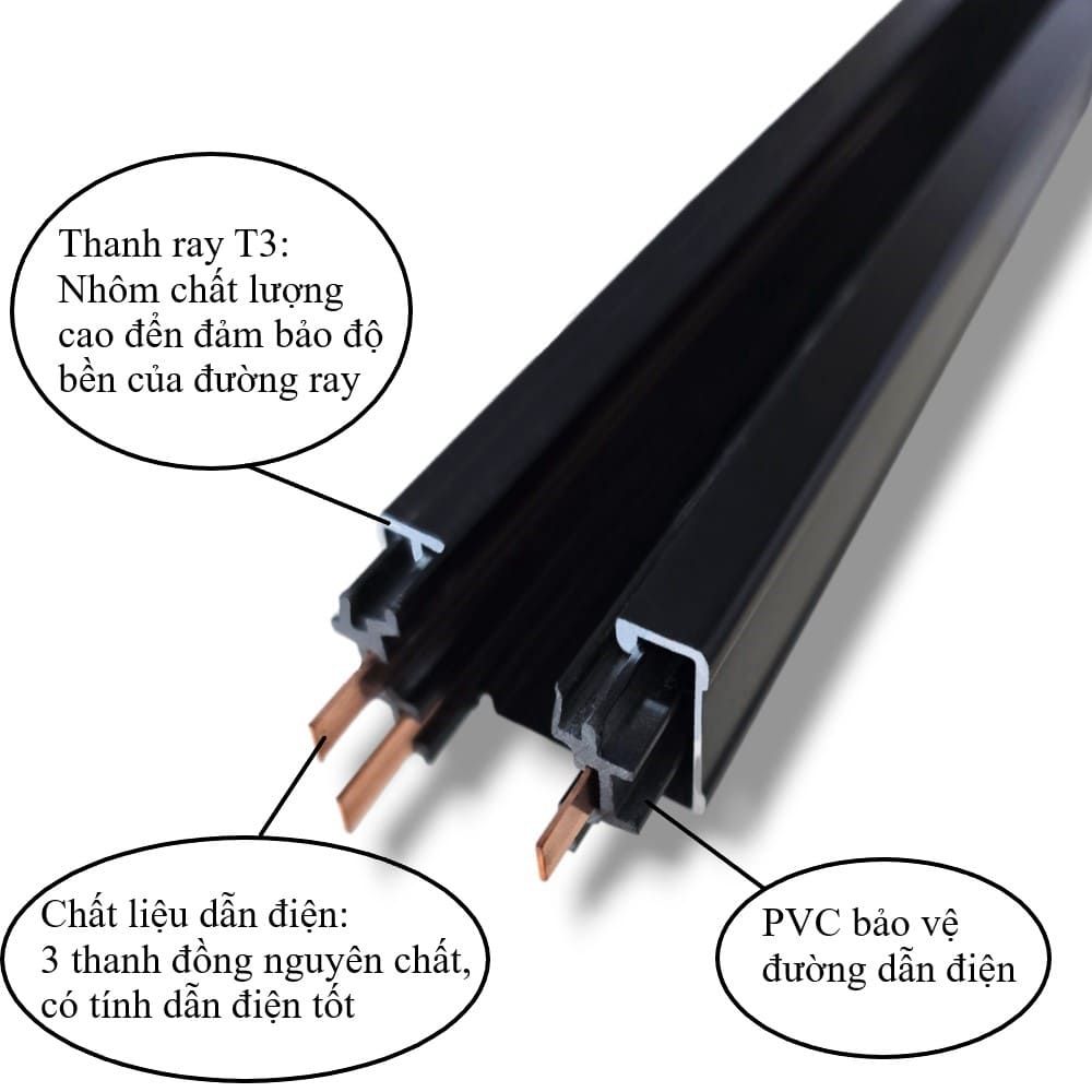 Thanh ray T3 | Track light 1m 2m