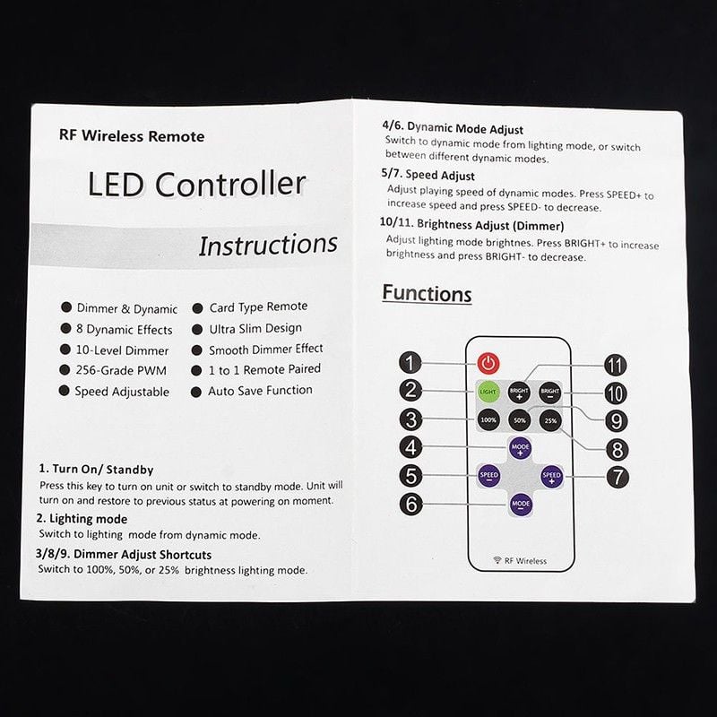 Bộ Điều Khiển Led Dây 5-24V | Dimmer Led Dây Có Remote