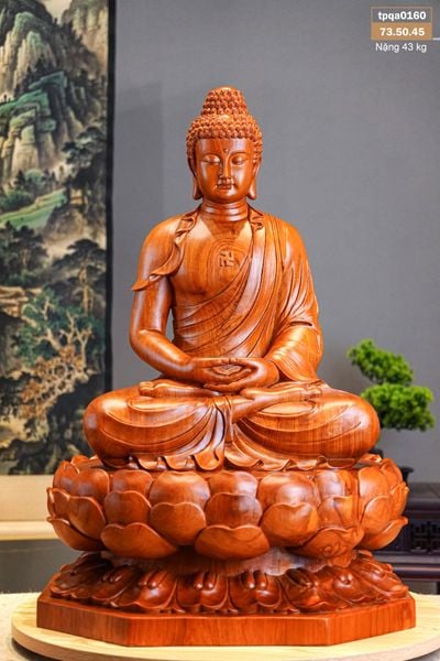 Tượng Phật A Di Đà Gỗ Hương