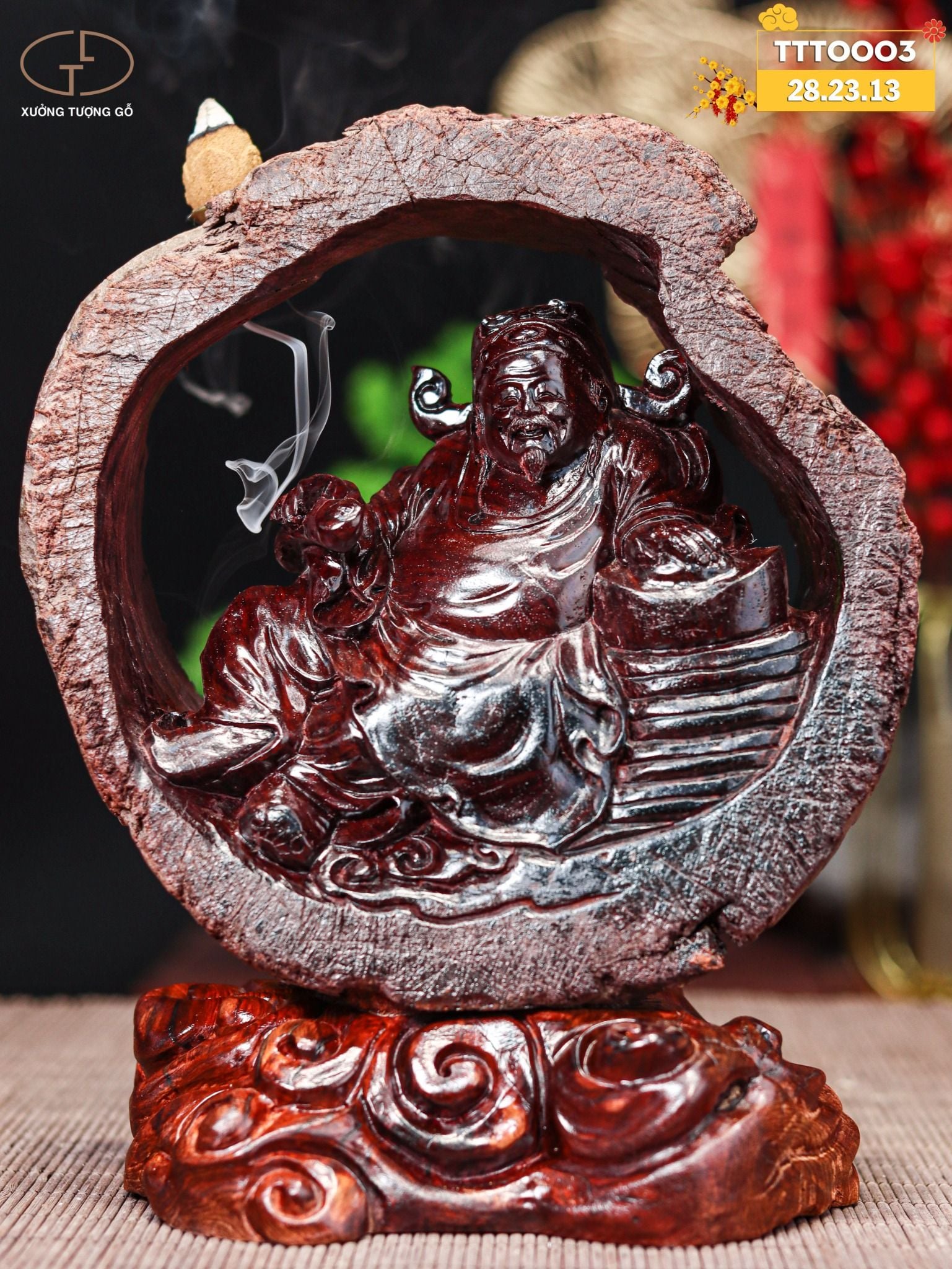 Thần tài gỗ trắc