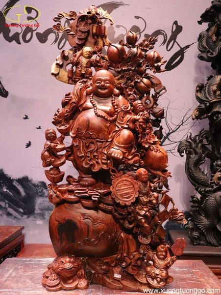 Tượng Phật Di Lặc Ngũ Tiểu Vác Đào