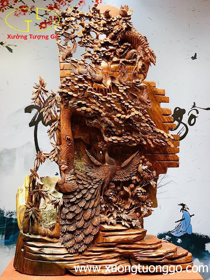 Phu thê viên mãn gỗ cẩm.