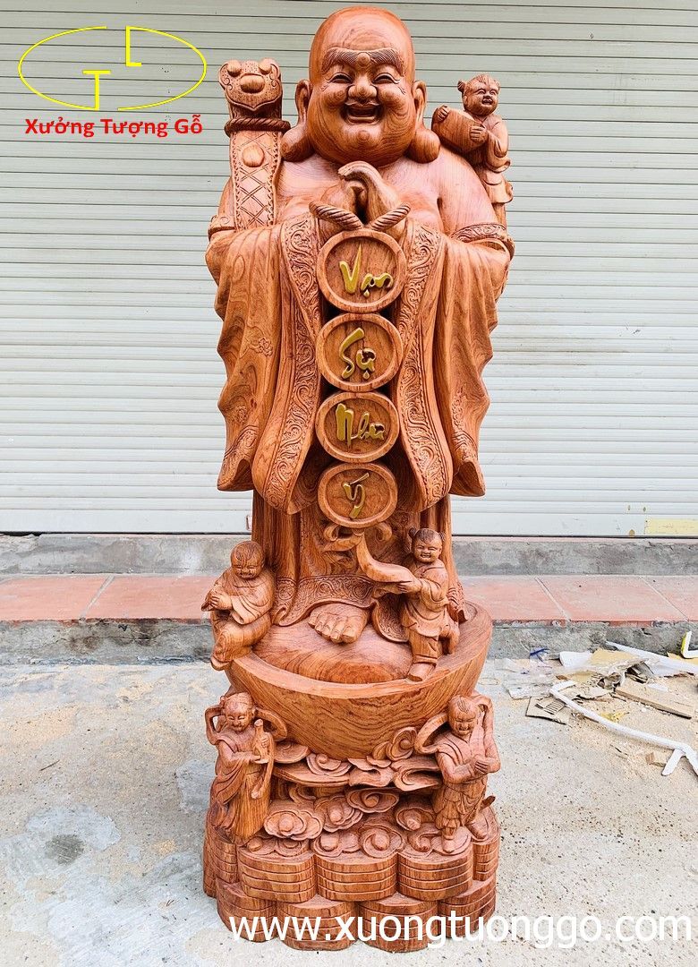 Di Lặc chúc phúc gỗ hương 1m3