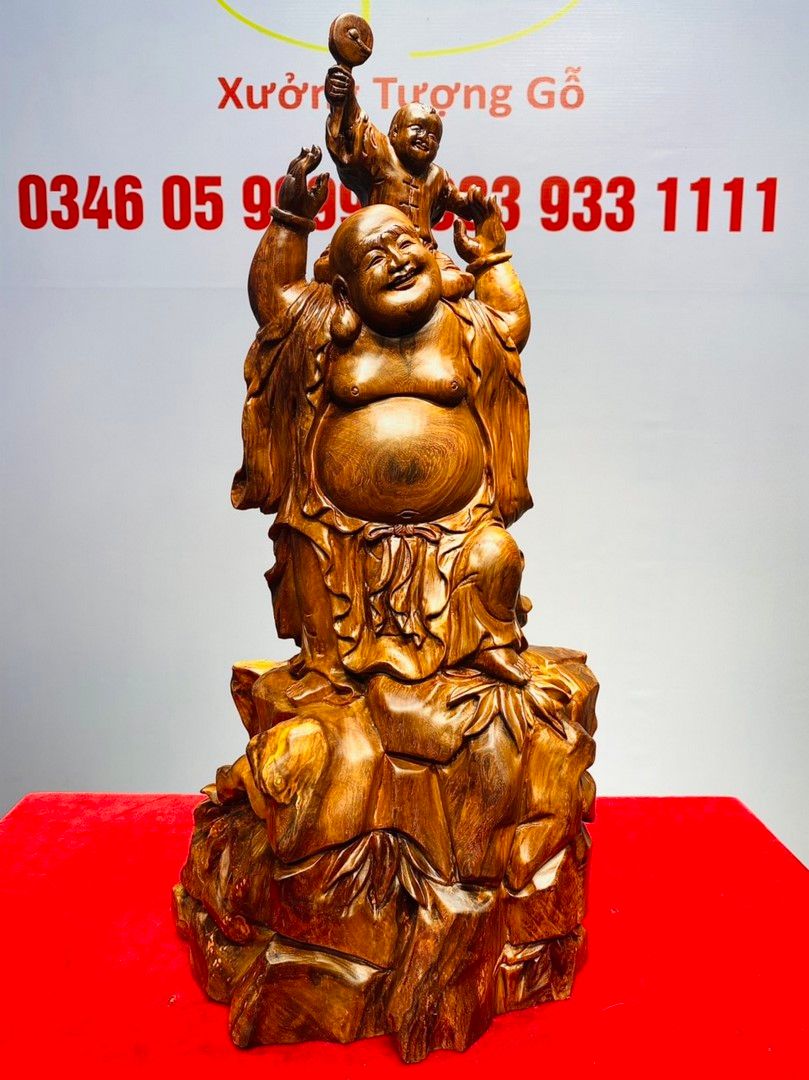 Di Lạc Hoan Hỷ Cõng Tiểu Gỗ Cẩm Lai